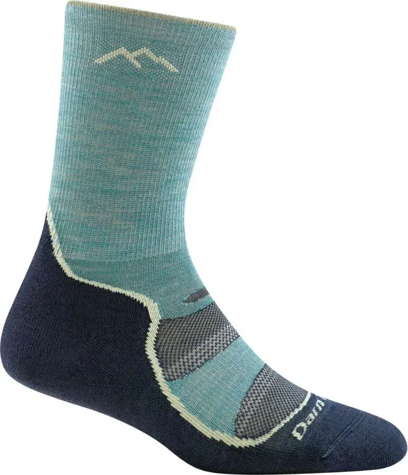 Darn Tough Light Hiker Lightweight Cushioned Women's Socks in Aqua