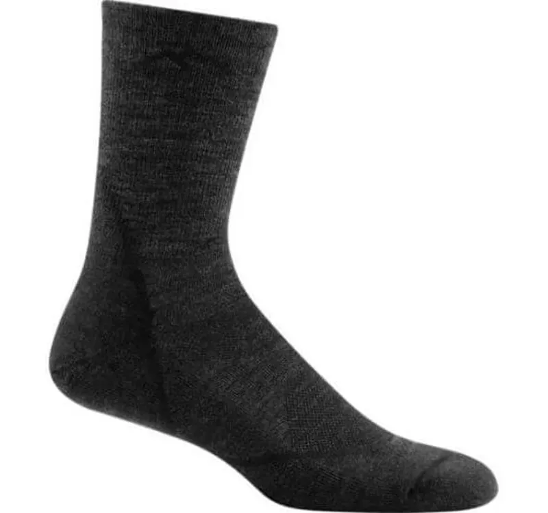 Darn Tough Light Hiker Lightweight Cushioned Micro Crew Socks in Black