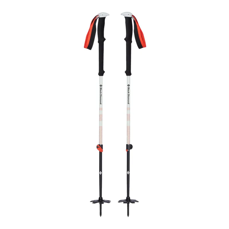 Black Diamond Expedition 2 Ski Poles in Red