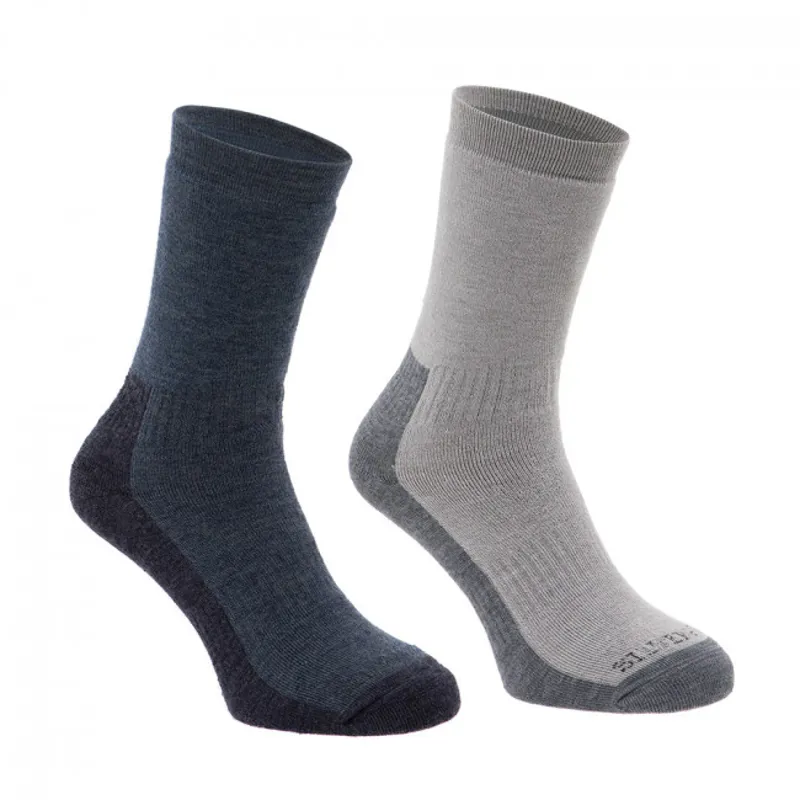 Silverpoint All Terrain Merino Socks Ash / Denim Twin Pack