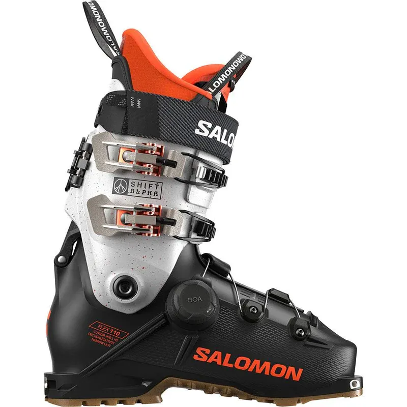 Salomon Shift Alpha Boa 110 Men's Freeride Ski Boots Black/Orange
