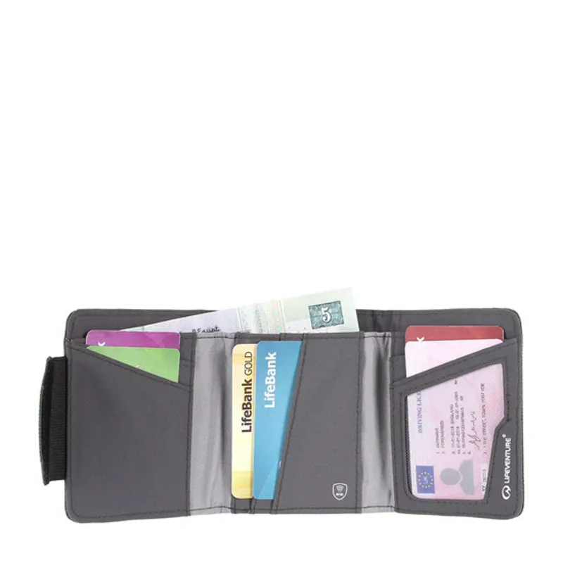 Lifeventure RFID Wallet Recycled Grey-3