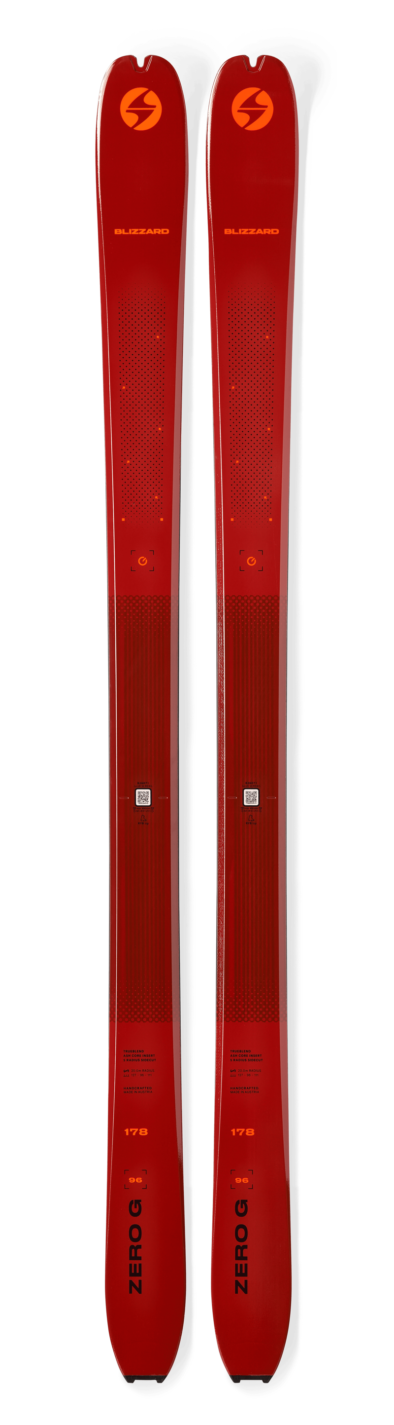 Blizzard Zero G 96 Flat Men's Ski Touring Skis Red