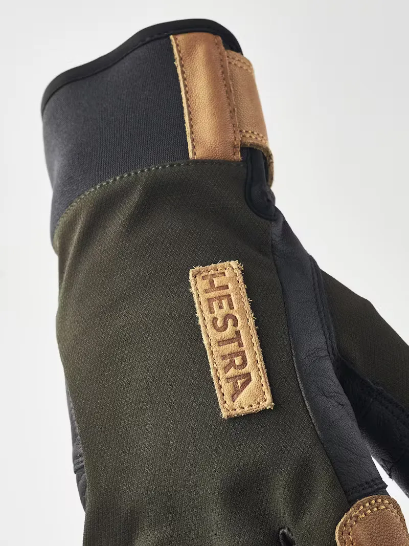 Hestra Ergo Grip Active Wool Terry 5 Finger Gloves Dark Forest / Black-4