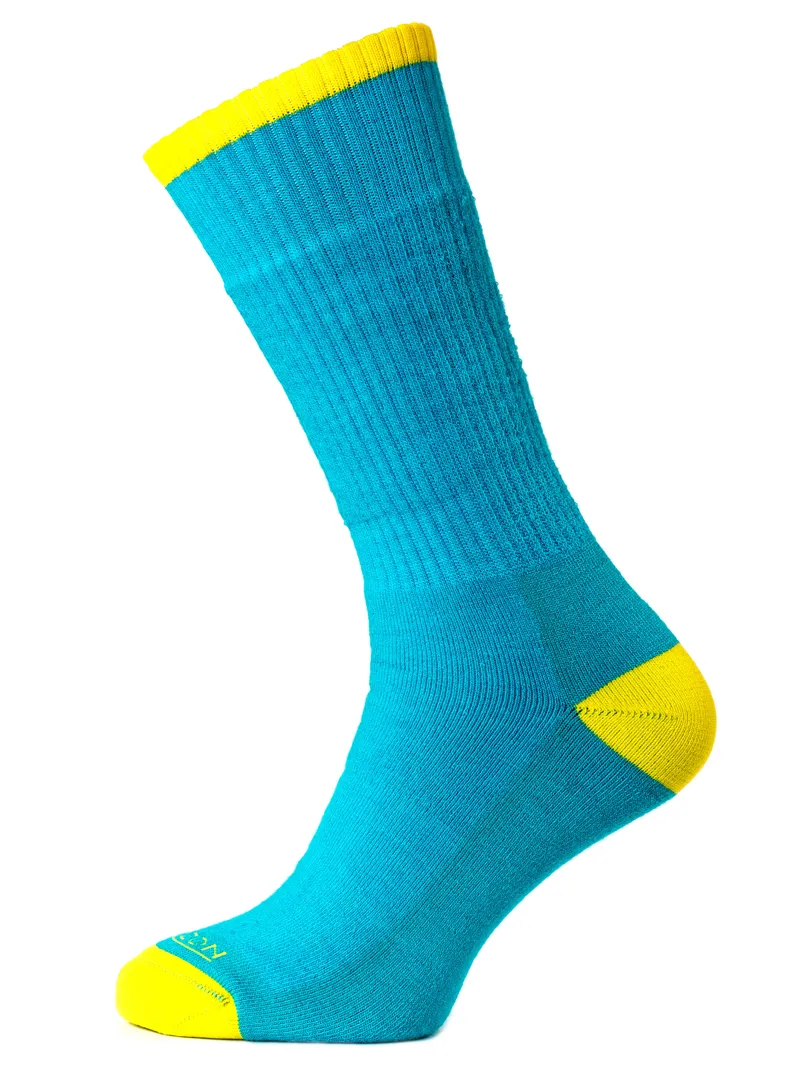 Horizon Merino Trek Socks Bright Teal / Yellow