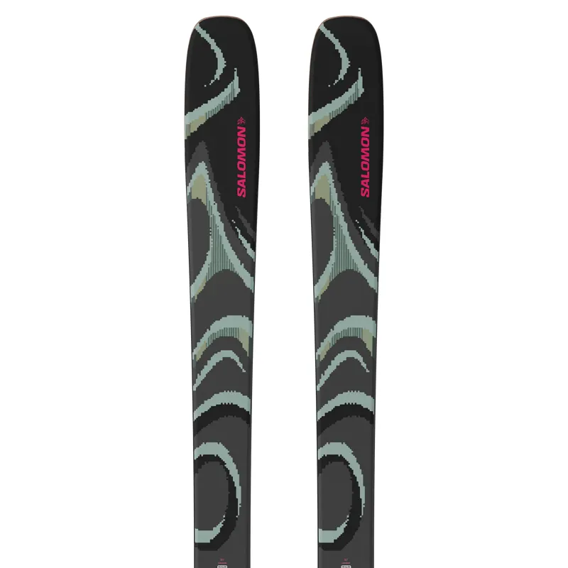 Salomon QST 100 Black / Iceberg Green Men's Freeride Skis