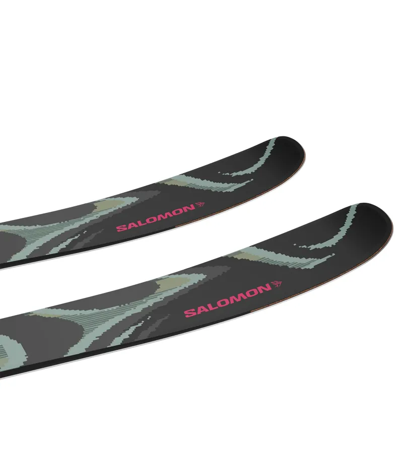 Salomon QST 100 Black / Iceberg Green Men's Freeride Skis-3