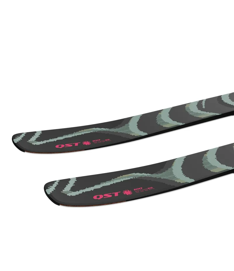Salomon QST 100 Black / Iceberg Green Men's Freeride Skis-4