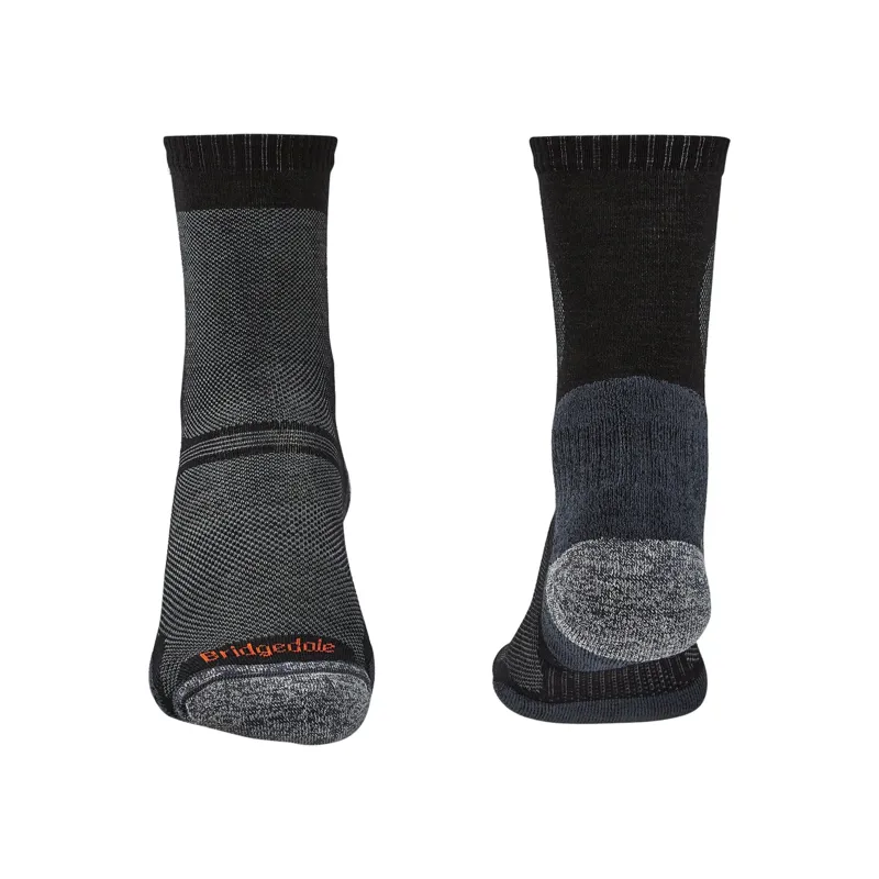 Bridgedale Hike UL Merino Performance Crew Men's Socks Black-1