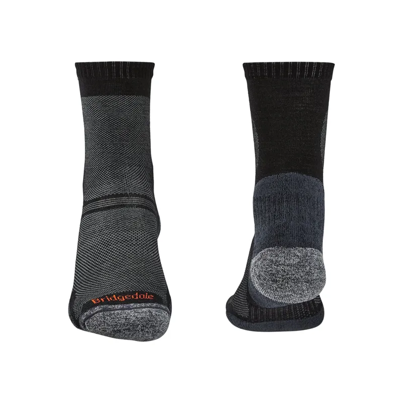 Bridgedale Hike Ultralight Merino Perf Original Crew Men's Socks Black-1