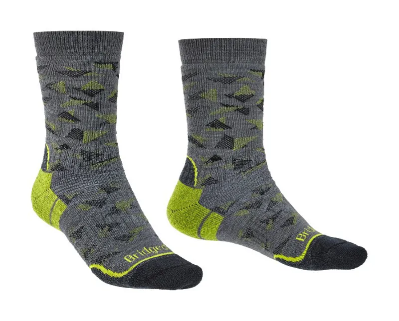 Bridgedale Hike MW Merino Perf Boot Men's Socks Grey / Lime