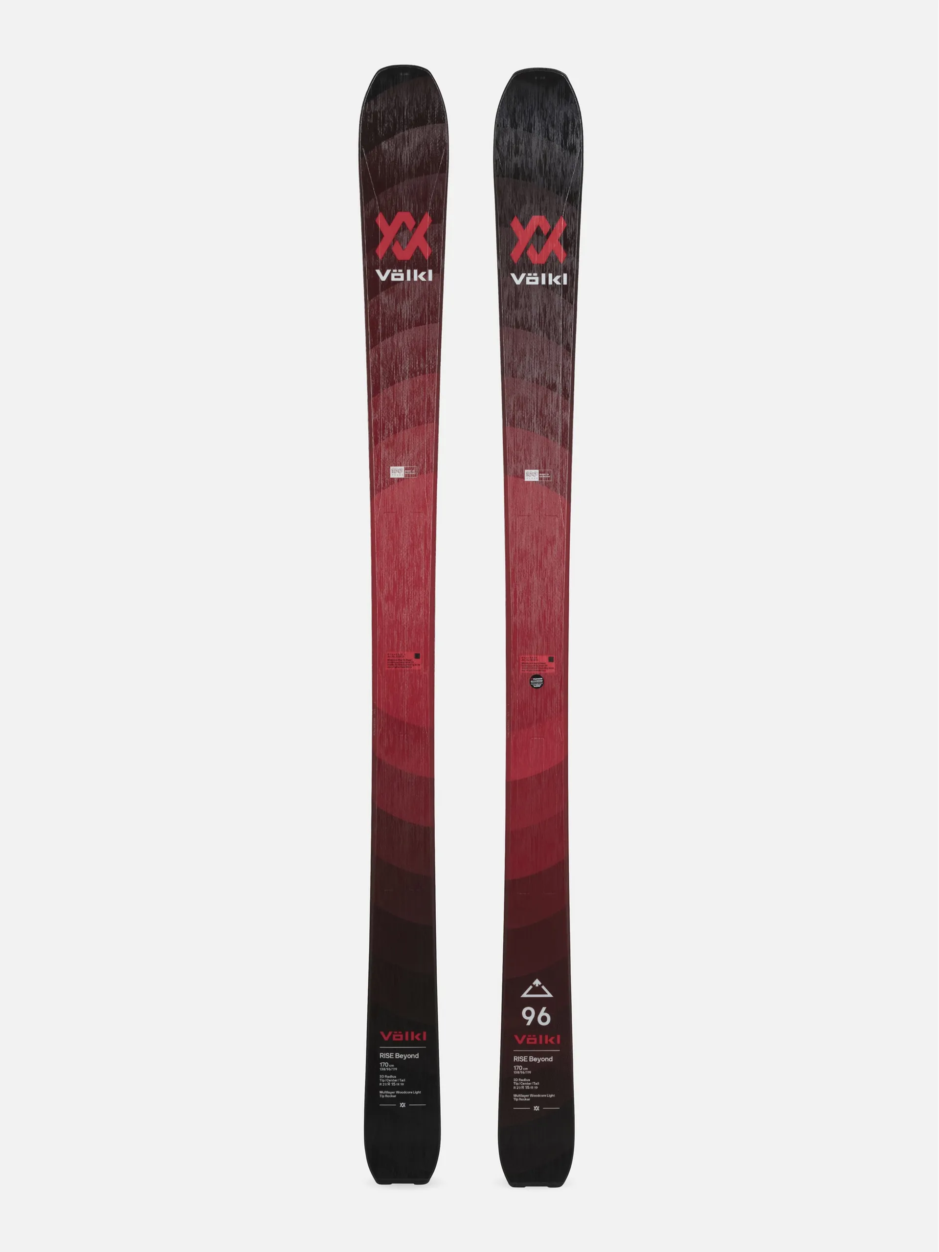 Volkl Rise Beyond 96 Flat Lightweight Touring Skis