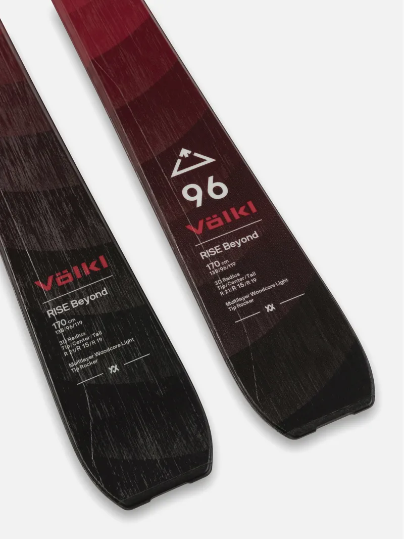 Volkl Rise Beyond 96 Flat Lightweight Touring Skis-3